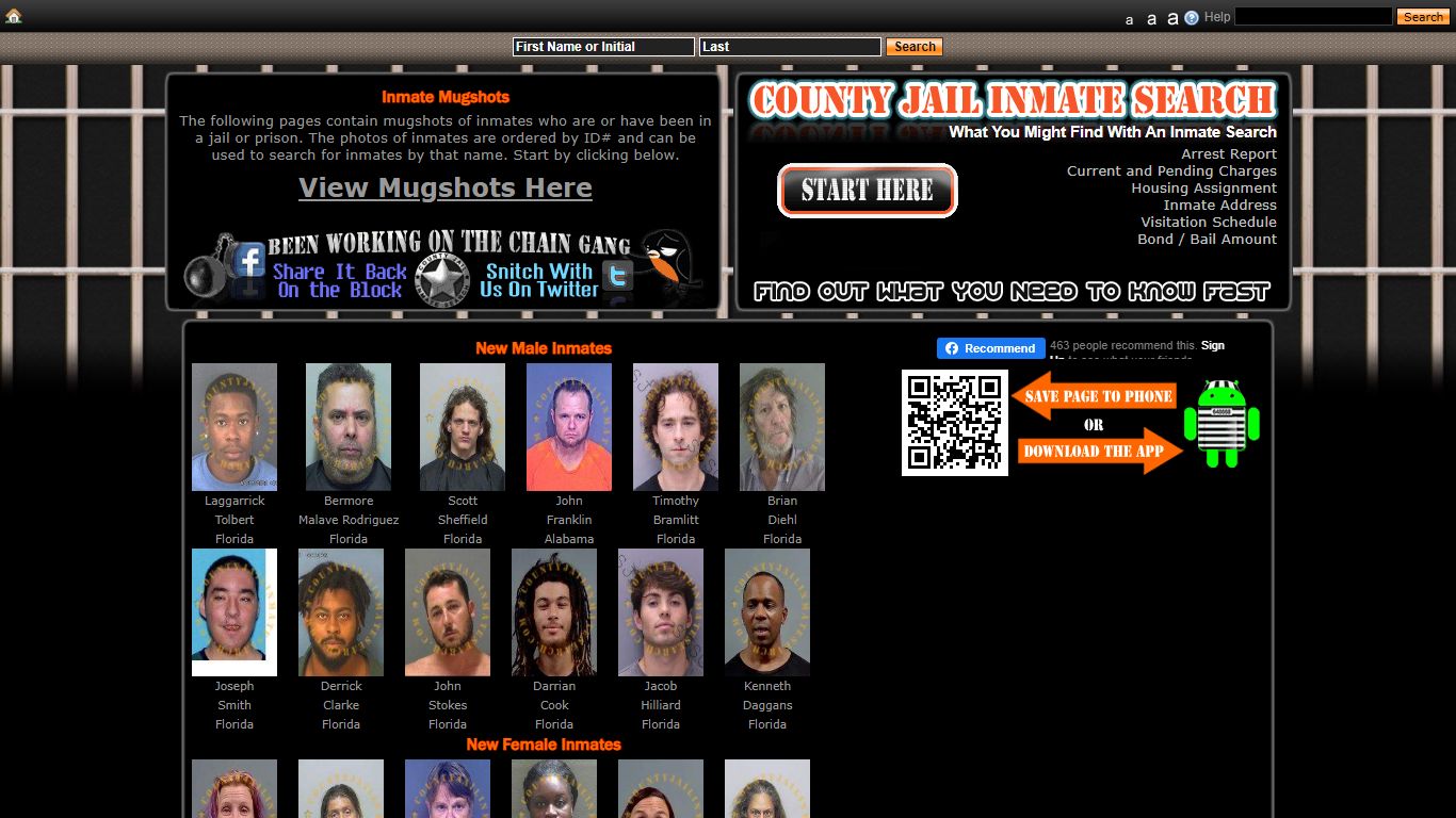 Recent Arrest Mugshots And Inmate Search - County Jail Inmate Search